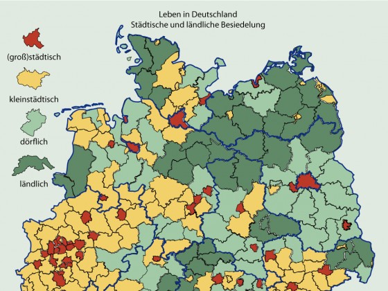 Leben in Deutschland. Siedlungsräume
