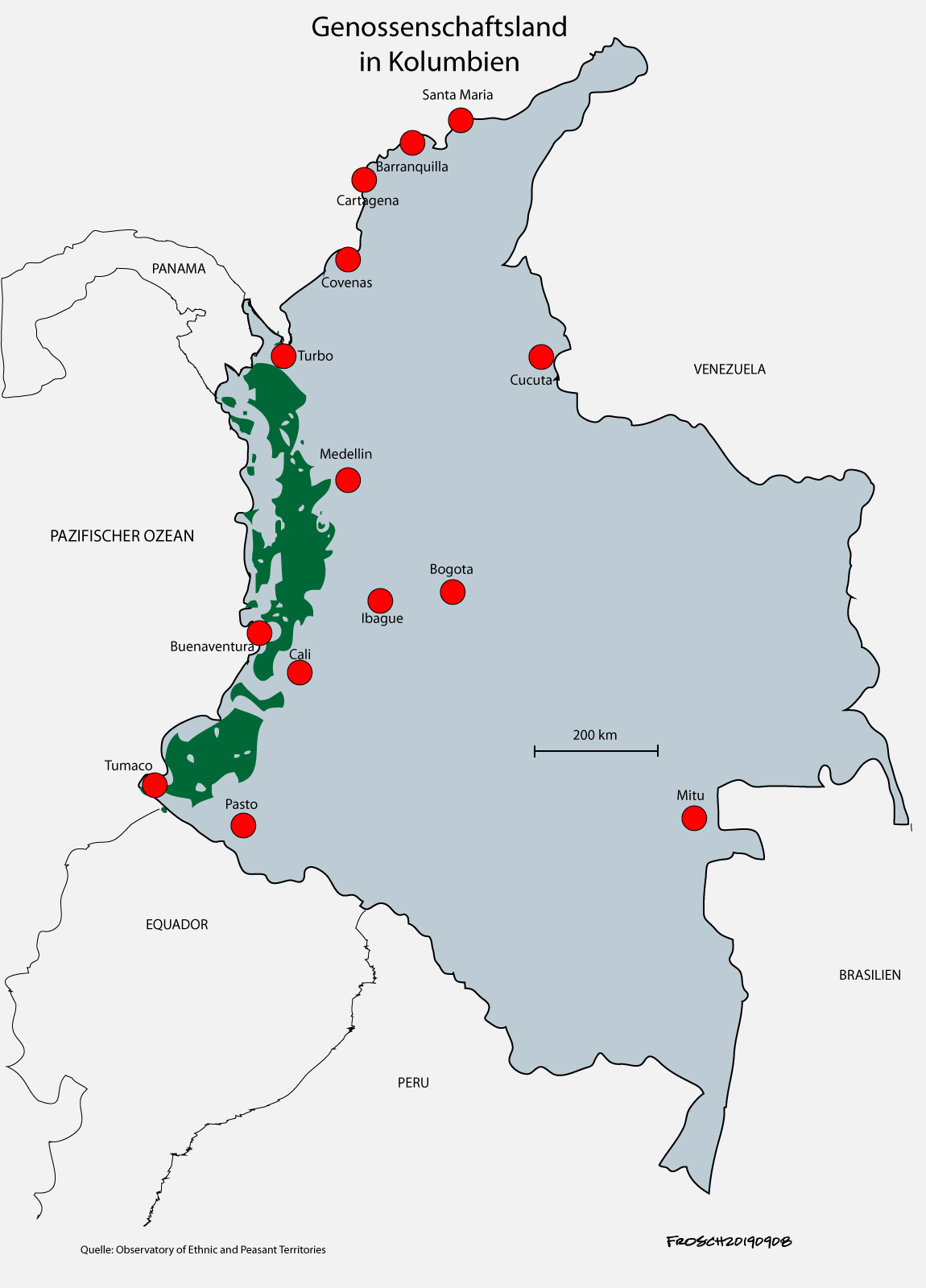 Genossenschaftsland in Kolumbien
