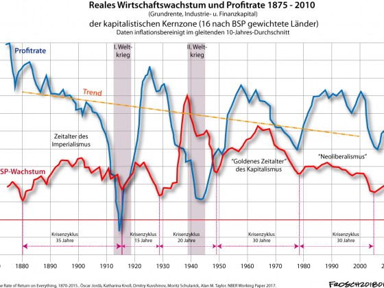 Profitrate und Wachstumsrate 1875 - 2010