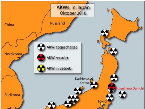 AKWs in Japan - Oktober 2016